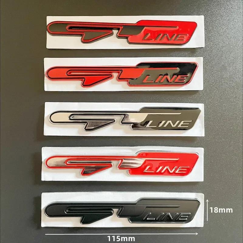 OYQZ3 Car Stickers 3D Metal GT Line Logo Rear Boot Trunk Emblem Badge Decals For Peugeot 307 308 Renault KIA Rio K3 K5 Ceed Sportage