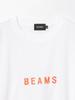 Beams Men's Short Sleeve Printed Logo T-Shirt, 2025 Spring/Summer, White, Size L, 11081083591
