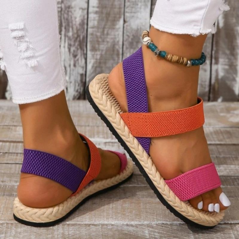 Модные плоские сандалии Новые популярные летние нескользящие износостойкие сандалии Zapatos Mujer
