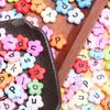 20 шт. 12 мм красочные модные цветочные буквы акриловые бусины кулон DIY браслет ожерелье ремесла для изготовления ювелирных изделий