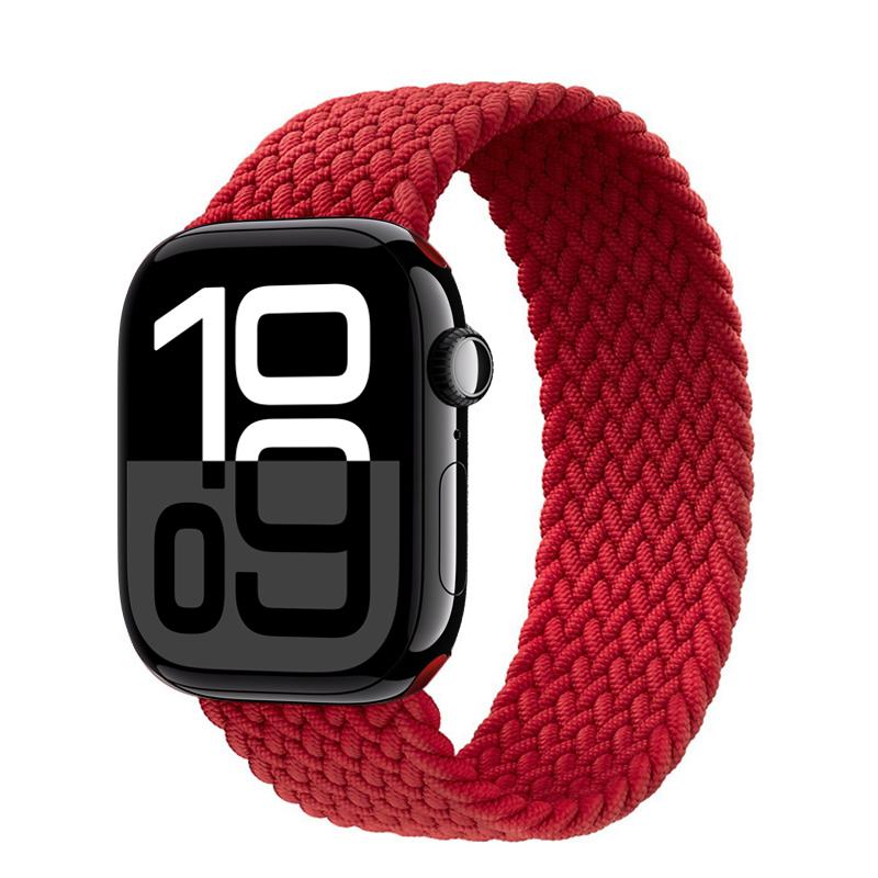 Ремешки Для Apple watch bands 44мм 45мм 40мм 41мм 49мм 46мм 42мм Плетеный Solo Loop Correa браслет iwatch Серии 11 10 9 7 8 SE 6