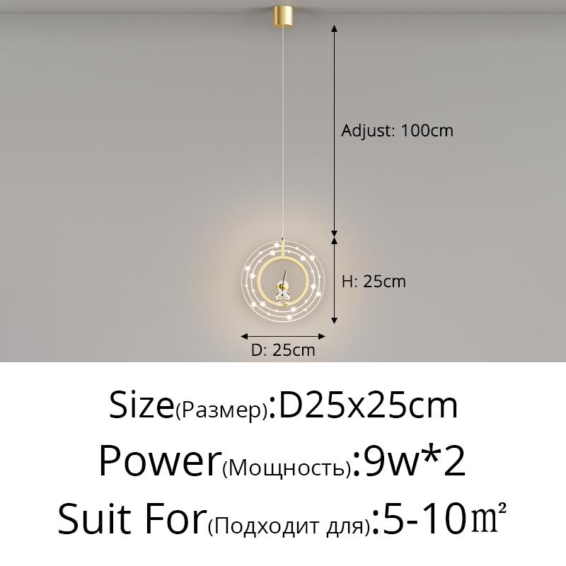 Светодиодный подвесной светильник для детской комнаты, прикроватный светильник, корпус, креативная мультяшная люстра для спальни, домашний декор, осветительные приборы