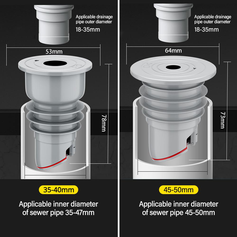 Silicone Drains Sewer Pipe Sealing Ring Plug Water Sink Floor Drain Anti Odor Sewer Seal Stopper Cover Shower Drainer Bathroom Accessories