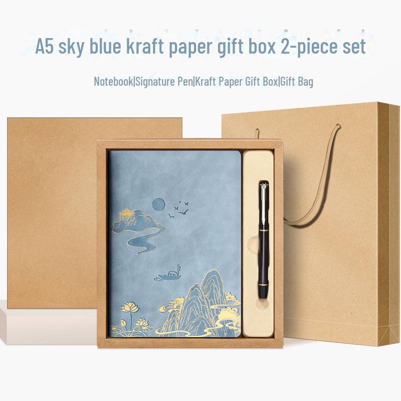 Подарочный набор из блокнотов формата А5 «Культура и творчество» — сувенир в китайском стиле с индивидуальным логотипом