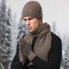 Yousheng 3Pcs/Set Men Hat Scarf Gloves Set Plush Ball Hat Cold Protection Scarf Touchscreen Gloves Set Ski Cycling Gear