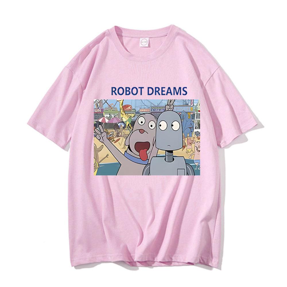 Мультфильм Фильм Мечты Робота Смешной Печатный Женский Мужской Модный Футболка Повседневный Короткий Рукав Футболка Топы 90-х Унисекс Одежда