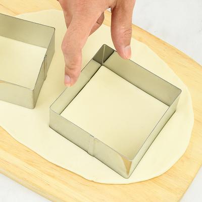 430 нержавеющая сталь кольцо для мусса форма для выпечки торта формы для печенья шифоновая форма для торта креативное квадратное кольцо для мусса посуда инструменты для торта