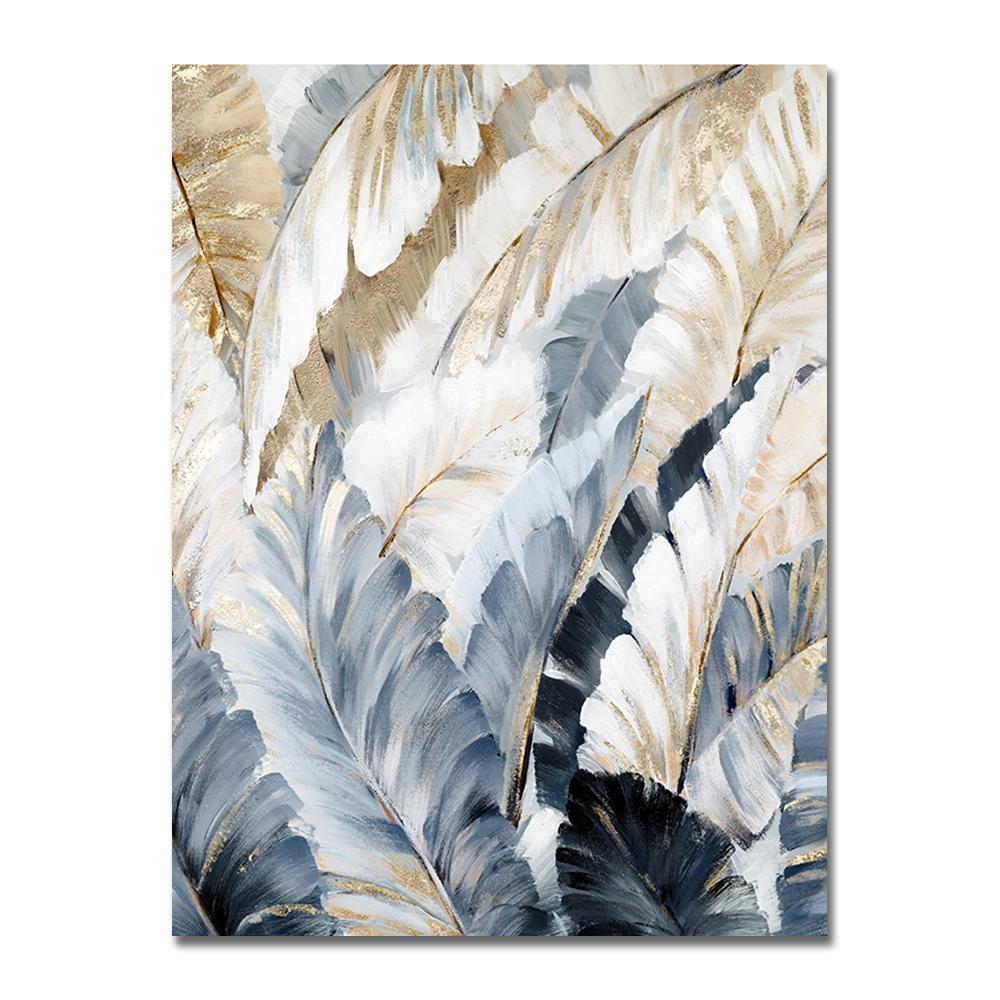 Абстрактные золотые пальмовые листья, постер, декор для комнаты, скандинавское растение, холст, картина, настенное искусство для гостиной, интерьер, домашний декор