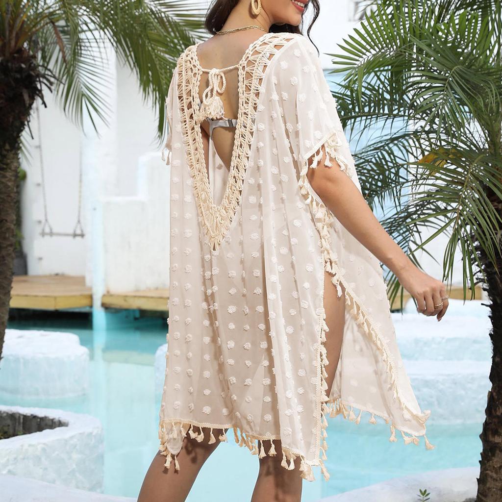 Женская солнцезащитная блузка с открытой спиной и застежкой на крючках для отпуска в стиле пэчворк