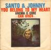 7-дюймовая пластинка SANTO & JOHNNY - You Belong To My Heart CAN07024 Канадский Американский 1965 Италия Поп Б/у