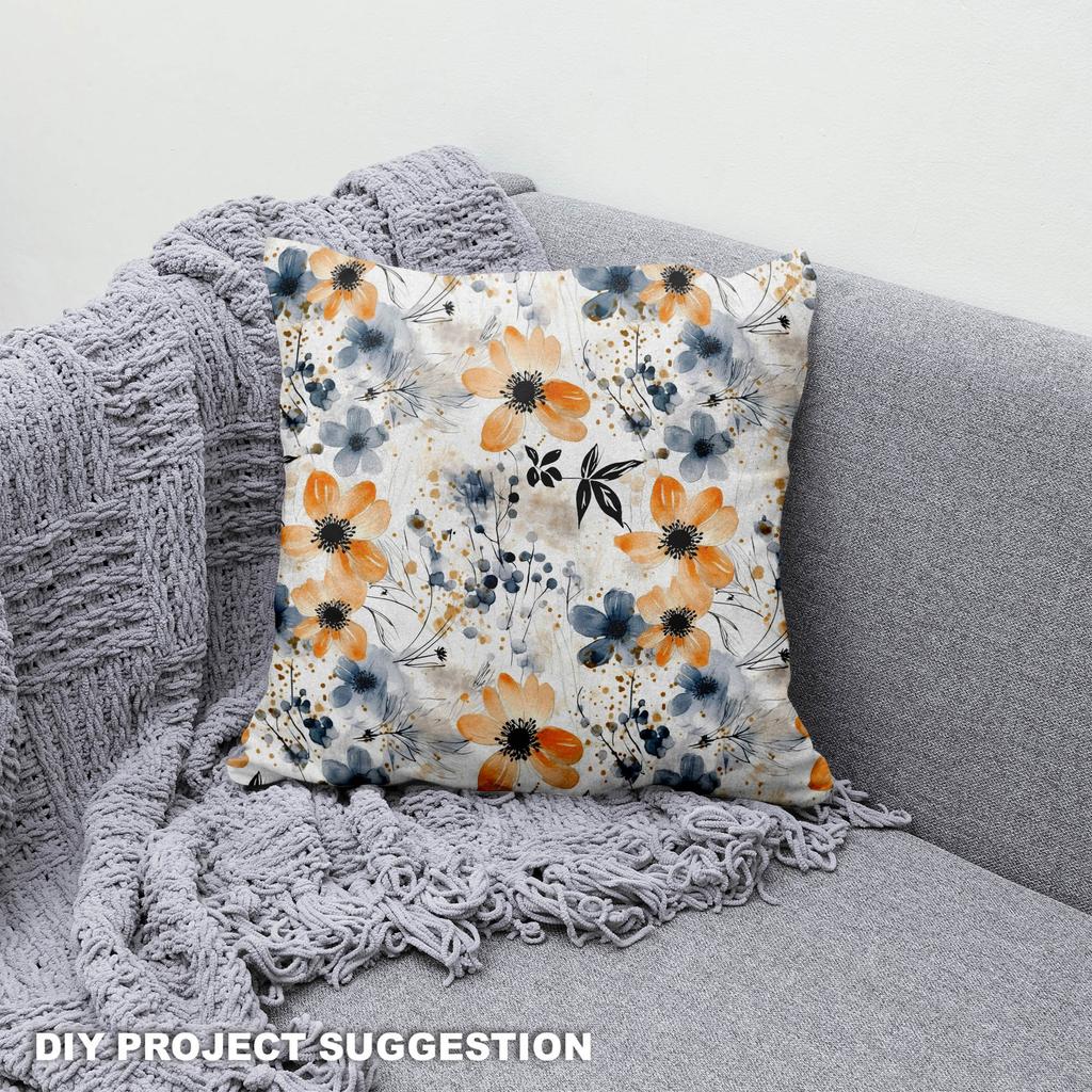 Royal Samt Stoff Polyester Zum Nähen - Motiv Blumen - Rdx2310