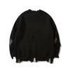 Hip Hop Street Skull Jacquard Sweater Halloween Loose Fit Pullover Men Women