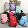 High School Students Large Capacity School Bags Fashion Canvas Backpack Books Stationery Organizer Bags Traveling Storage Bags