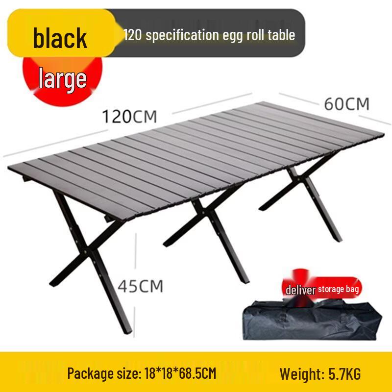 ZISIZ Portable Folding Egg Roll Picnic Table