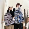 Fashion New Casual Backpack Fashion Graffiti Large Capacity Bag Female Couple High School Junior High School Primary School Bag