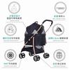 Breathable Medium and Small Dog Pet Cart Carbon Steel Dog Cart Old and Weak Cat Pet Trolley Cat Stroller