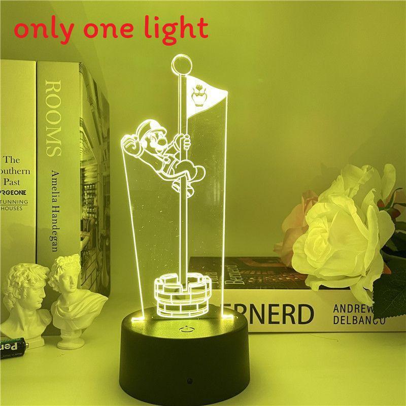 Super Mario Yoshi 3d Acrylic Night Lamp With Touch Control For Kids Room