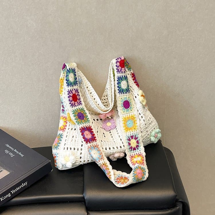 Богемская плетеная сумка одно плечо диагональный рюкзак