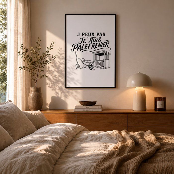 Poster J’peux pas je suis Palefrenier J'peux pas minimaliste | Affiche Papier Photo 310 g Finition Perlée Format Taille A2