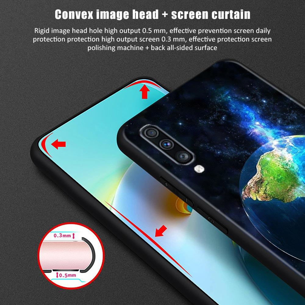 Силиконовый чехол для телефона Samsung Galaxy A50 A70 A10 A20e A30 A40 A20s A10s A10e A80 A90 A60 A30s, чехол в виде ракушки, Земли, Луны, Планеты
