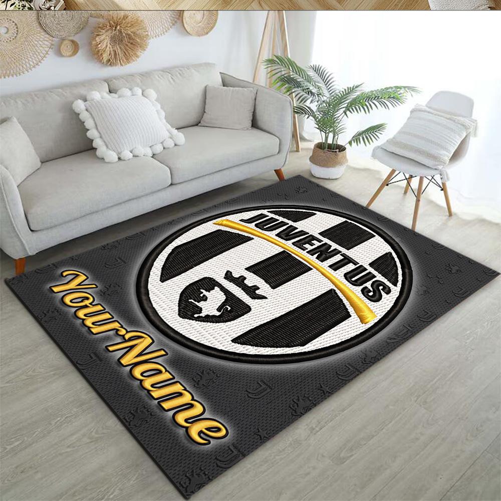Juventus Customized Name Carpet Suitable for Playrooms Decorate room Game Room Study room Antislip Carpet Decorate Offices Wedding Party Gift
