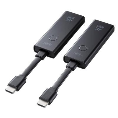 Sanwa Supply HDMI Extender Wireless 4K Совместимая модель HDMI-набора Можно добавить до 20 устройств Передача на расстояние до 15 м (передатчик/приемник) VGA-EXWHD12
