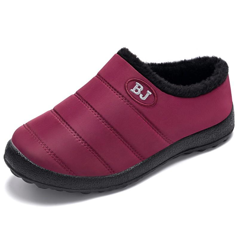 Womens Winter Low-top Cotton Boots Fleece Lined Lightweight Casual Daily Outdoor Shoes
