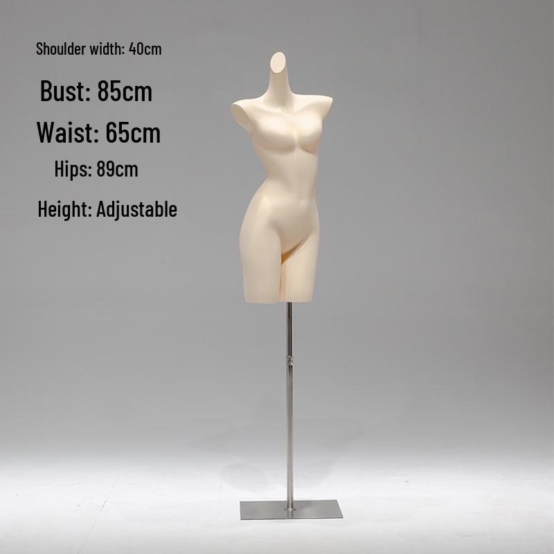 Unisex Half-Body Plastic Mannequin for Underwear Display