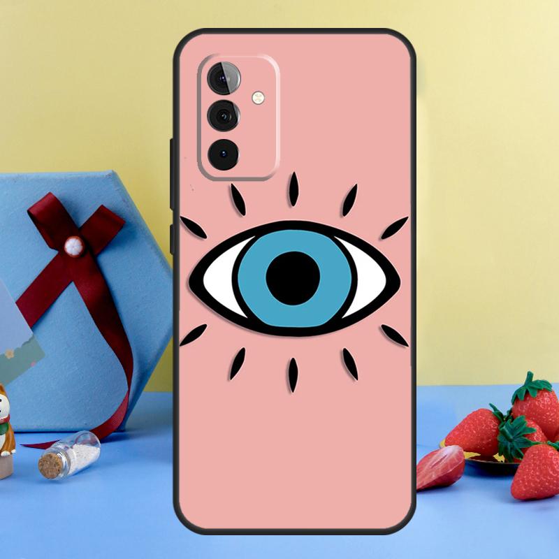 Чехол с мультяшным рисунком и большими глазами для Samsung Galaxy A26 A16 A36 A56 A15 A35 A55 A14 A34 A54 A12 A32 A52 A13 A33 A53 A17