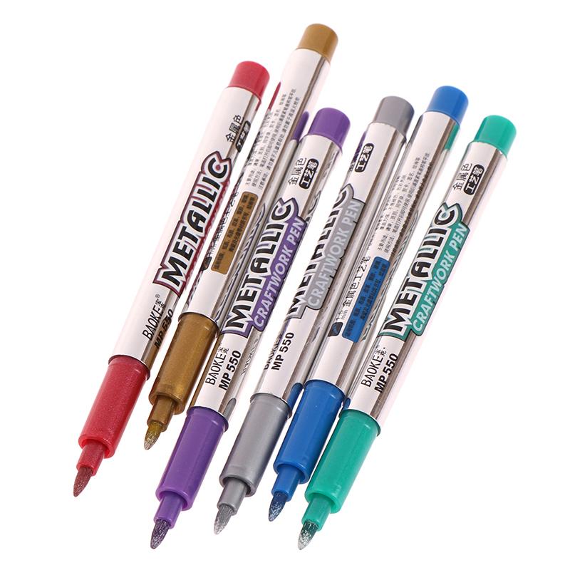 Diy Металлические Водонепроницаемые Перманентные Краски Маркеры Золотые И Серебряные Для Рисования Учащиеся Принадлежности Маркер Ручка Для Рукоделия
