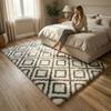 Dywan do salonu shaggy DECOR antypoślizgowy miękki puszysty modny 120x170 White Cube