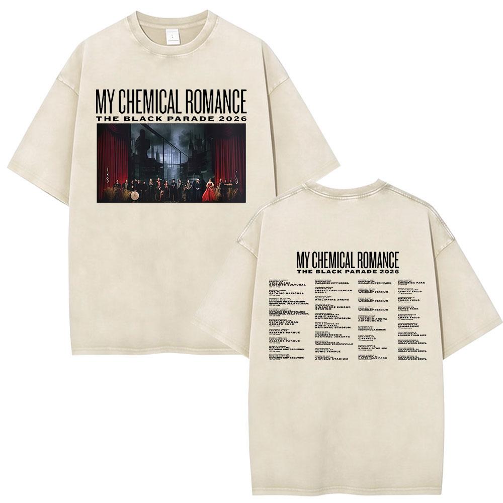 Футболка Rock Band My Chemical Romance с потертостями The Black Parade Тур Мерч Подарки для фанатов Футболки Мужская одежда Панк-футболки