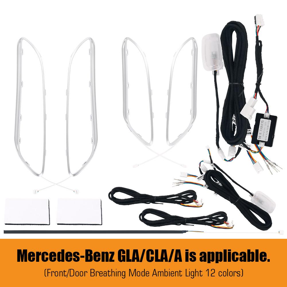 Для Mercedes-Benz A/CLA W176/CLA W117/GLA W156 13-18 12/64 цвета Подсветка салона Светодиодная подсветка Декоративная лампа для воздуховодов турбин