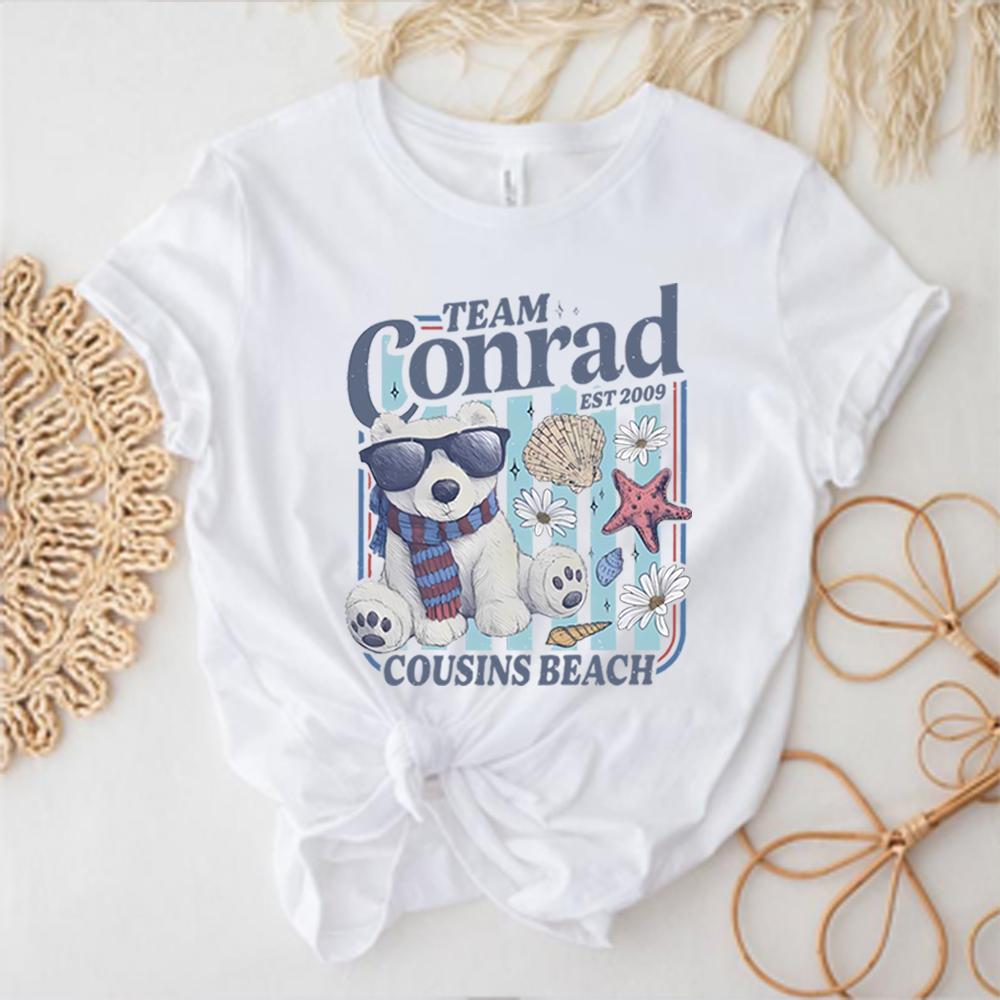 Футболка Team Conrad Junior Mint Bear Летняя Я Стала Красивой Футболка TSITP Футболка Футболки Пляж Двоюродных Братьев и Сестер Летние RoUnisexce Книжные Топы