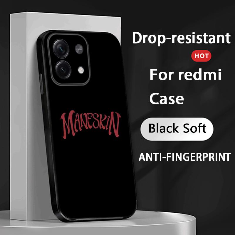 Чехол для телефона Maneskin с крутым узором группы Для Redmi Note 14 13 12 11 Pro Plus S 5G 14C A3 Мягкая черная задняя крышка телефона