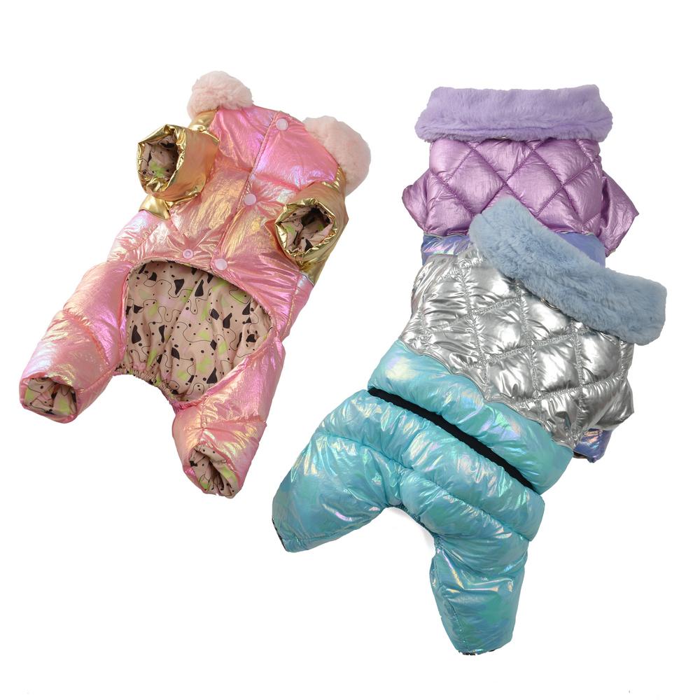 Pet Dog Jacket Coat Autumn Winter Thicken Fleece Puppy Striped Clothes for Small Medium Dogs Cats French Pug Yorkshire Jumpsuit