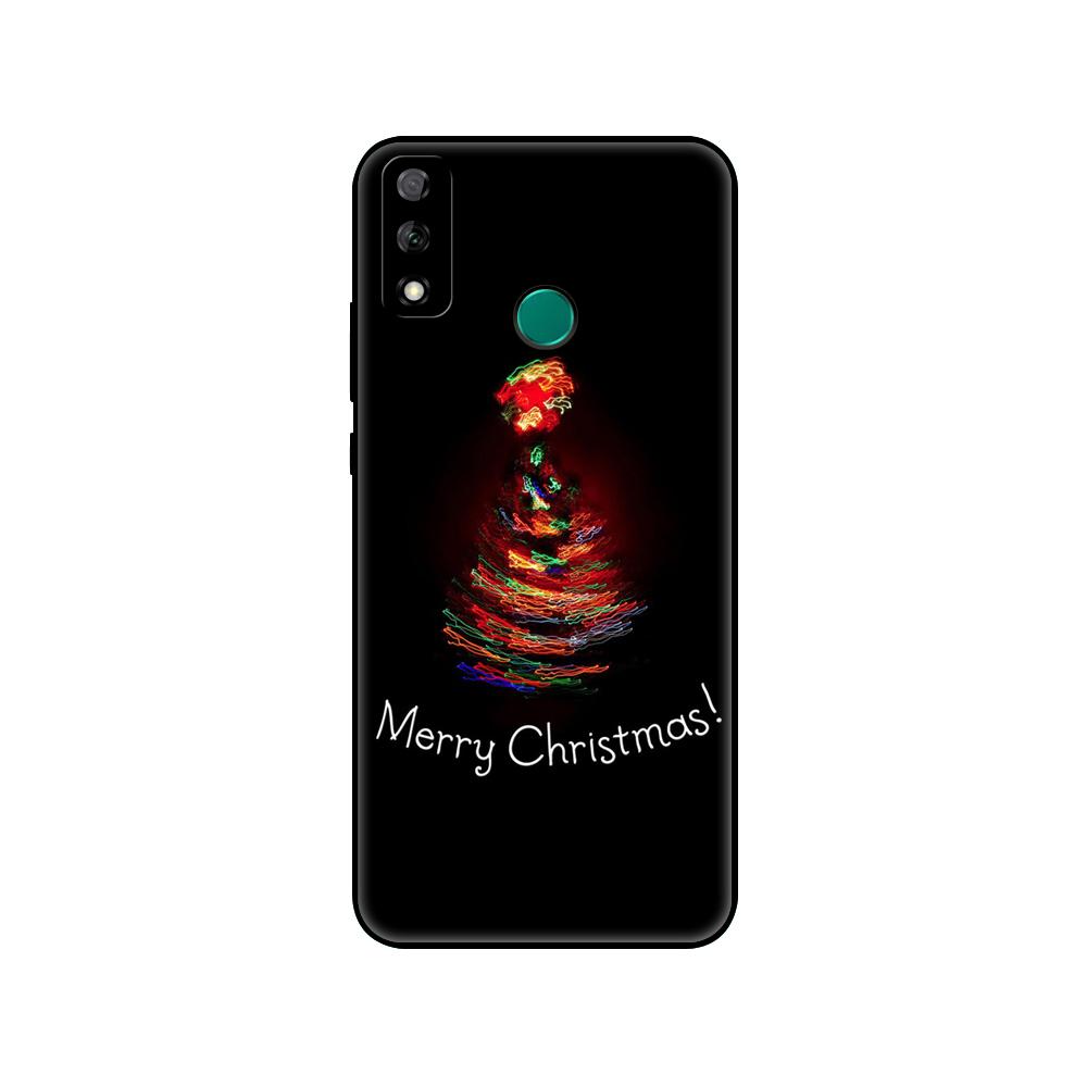 Черный ТПУ чехол для Huawei Y9S Y6S Y8S Y5P Y7P Y8P Чехол для Huawei Y5 lite Prime 2018 Y6 2019 Чехол Рождественский подарок Санта