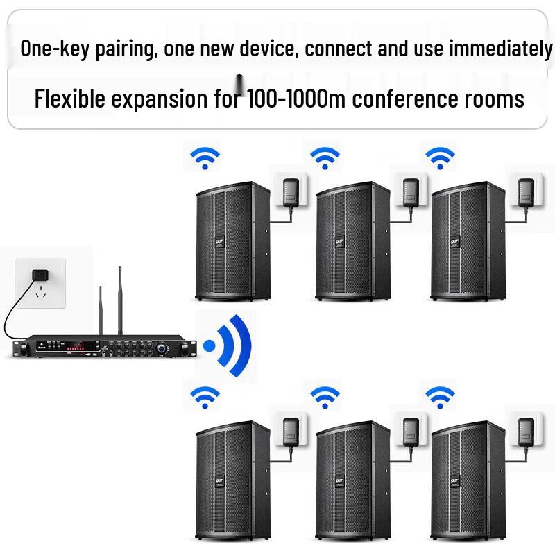 SAST Wireless Portable PA System with Dual Microphones CN plug (adapter included) (CN version)