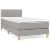 Maison Exclusive - Sommier à lattes de lit avec matelas Gris clair 100x200cm Tissu
