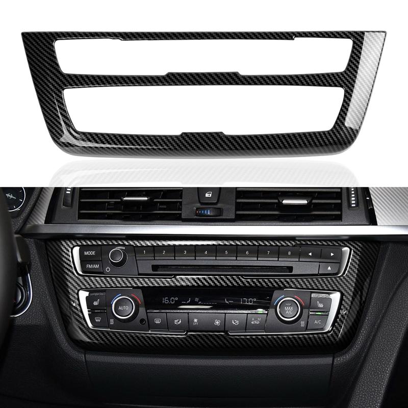 Для BMW F30 F31 F34 3GT F32 F33 F36 Панель регулировки CD/громкости центральной консоли, накладка, аксессуары, наклейка из АБС-пластика под карбон