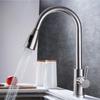 Kitchen Faucets 304 Stainless Steel Pull Out Kitchen Sink Water Tap Deck Mounted Mixer Stream Sprayer Head Hot Cold Taps