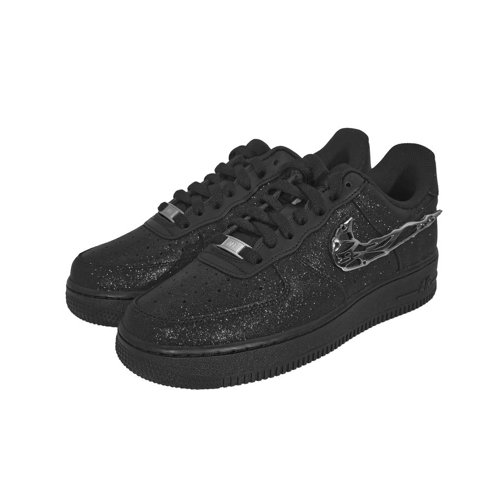 Nike Nike Air Force 1 Устойчивые к износу и легкие Низкие Скейтбордические кроссовки Унисекс Черный Серебристый CW2288-001(Команда133-)