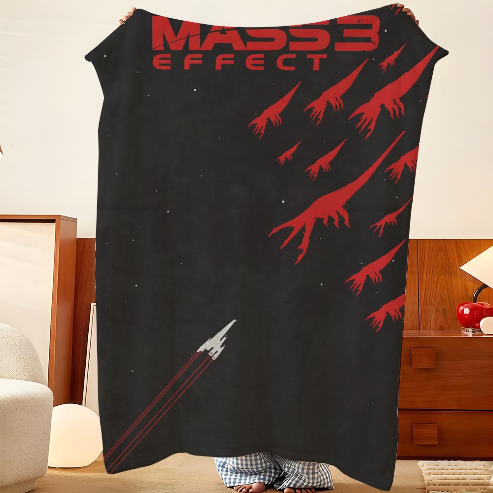 Игровое одеяло M-Mass E-Effect Throw из фланели, легкое, уютное, прочное, моющееся, милое, классное