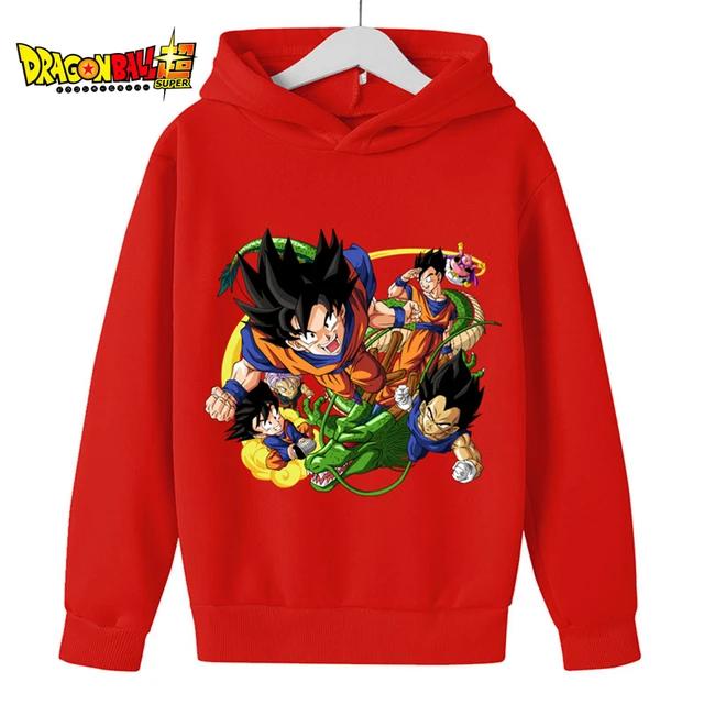 Детские толстовки Dragon Ball Z, весенняя детская одежда 2025 года, модные топы с принтом для малышей, детские пуловеры с круглым вырезом, верхняя одежда для мальчиков 4–14 лет