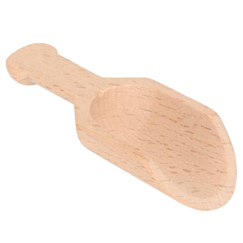 12pcs Multipurpose Mini Wooden Scoop Polished Surface Small Salt Scoop For Kitchen