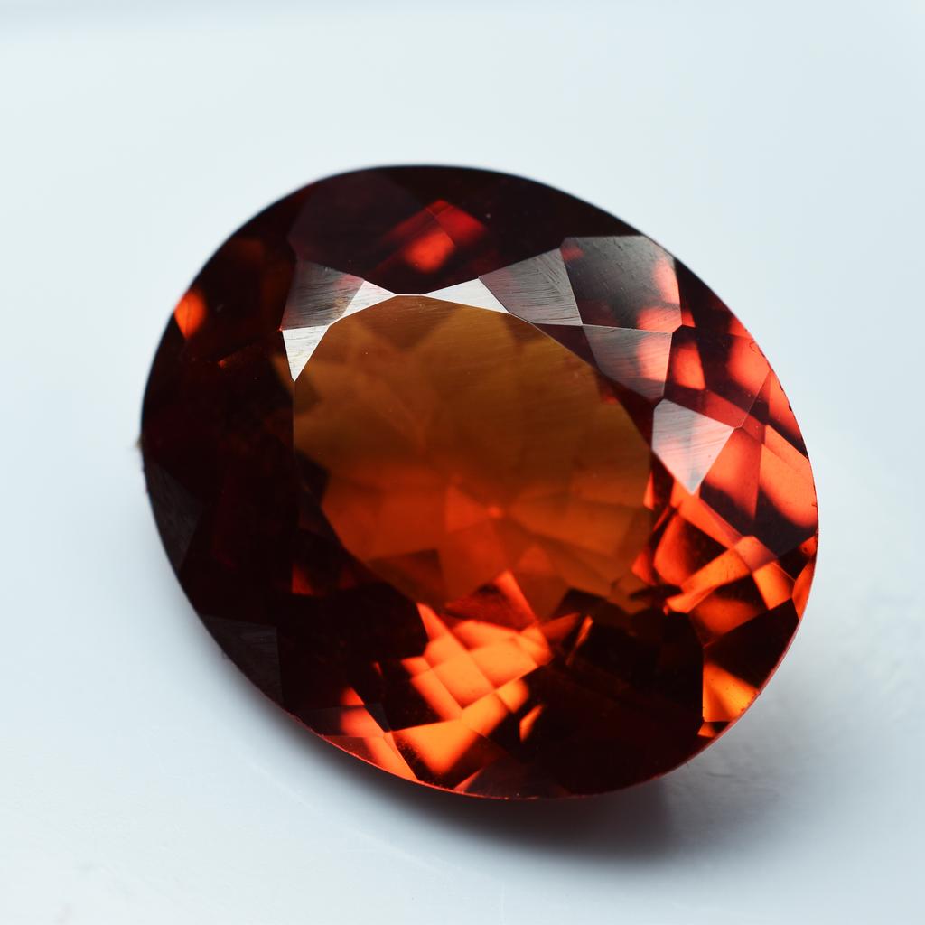Natural Orange Sapphire Loose Gemstone 6.10 ct Oval Cut September Birthstone for Gem Collections