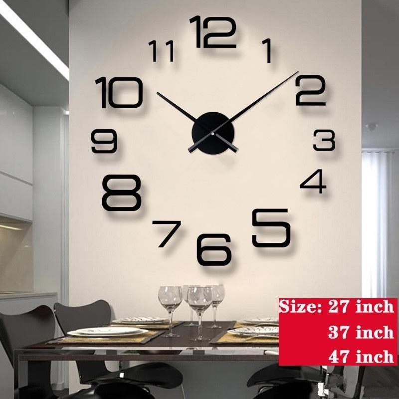 Горячие акриловые часы, креативные большие уникальные 3D настенные часы «сделай сам», украшения для дома, современное настенное искусство