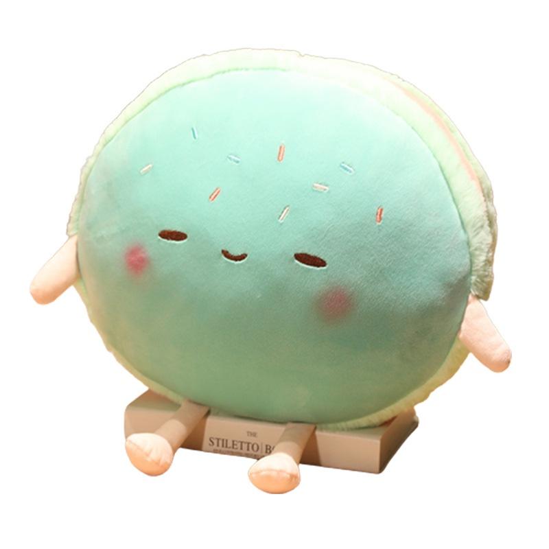 Cartoon Hamburger Plush Cushion With Short Plush Material For Home Decor And Comfort