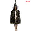 2Pcs/Set Kids Childrens' Halloween Costume Witch Cloak Cape And Hat Cosplay Prop