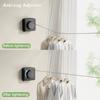 4.2M Wall Mount Retractable Adjustable Stainless Steel Retracting Heavy Duty Clothesline Wire Indoor Outdoor